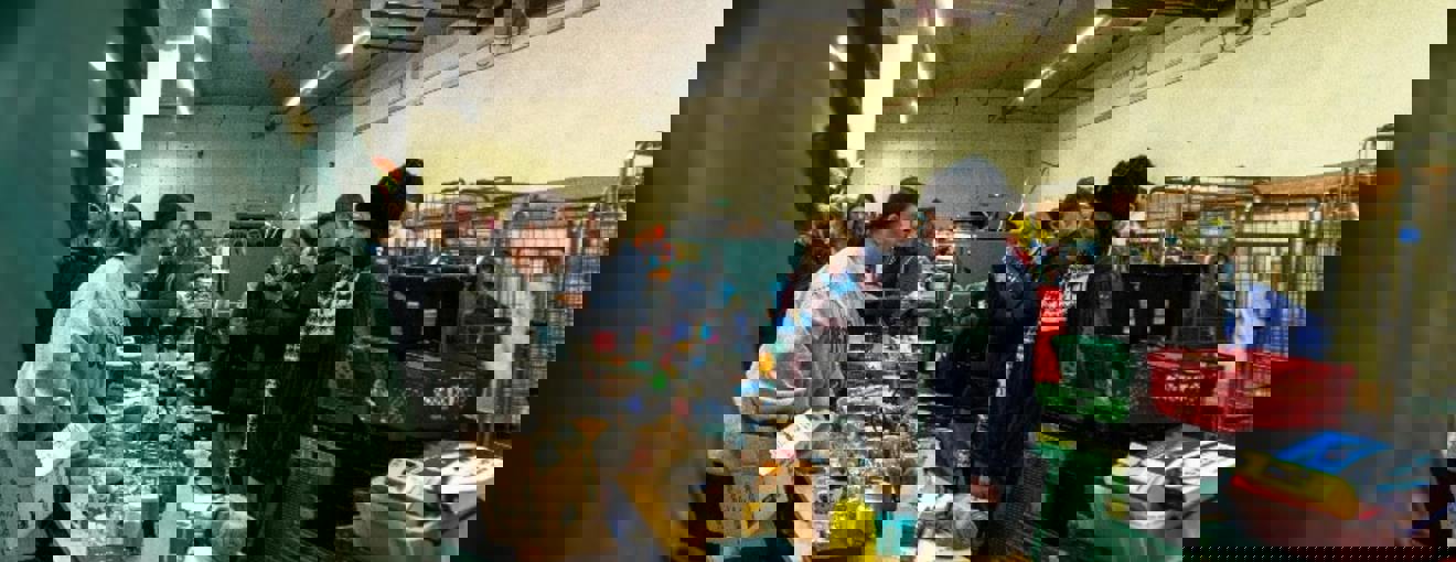 Procurement services team at an event