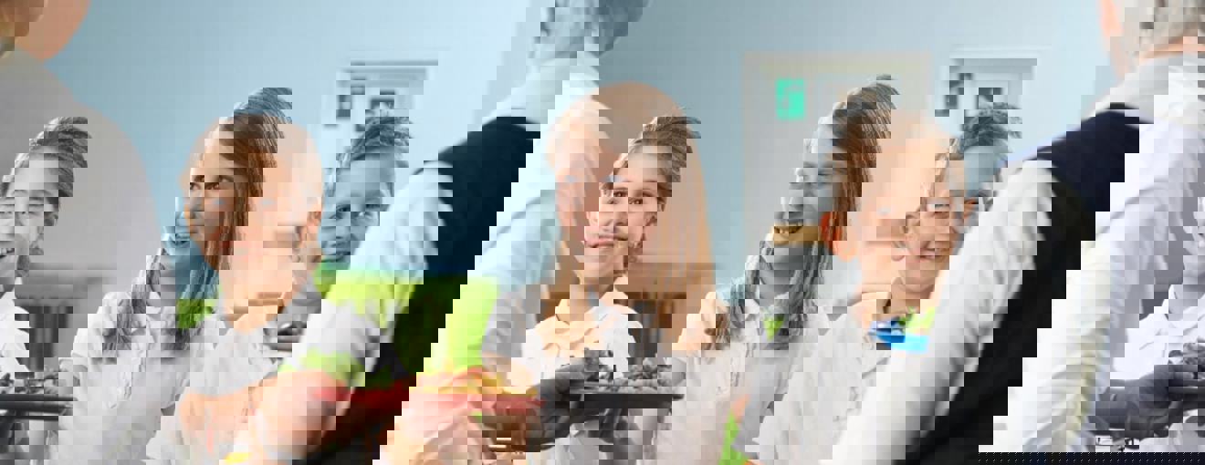 School children in a school canteen